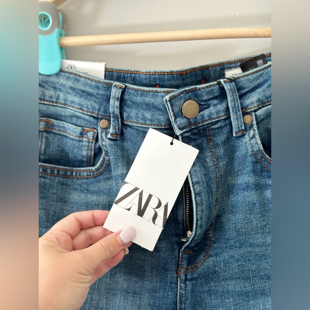 NWT ZARA Contour Boot Jean in vintage wash Sz 8